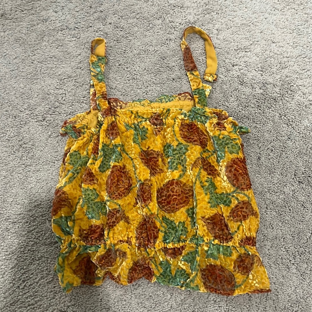Velvet floral top